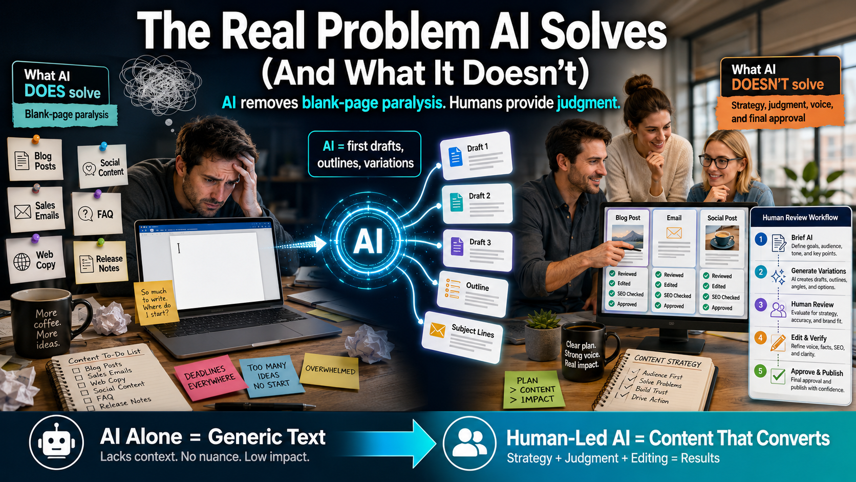 AI Content Creation for Small Teams: Skip the Hype, Use the Tool Right