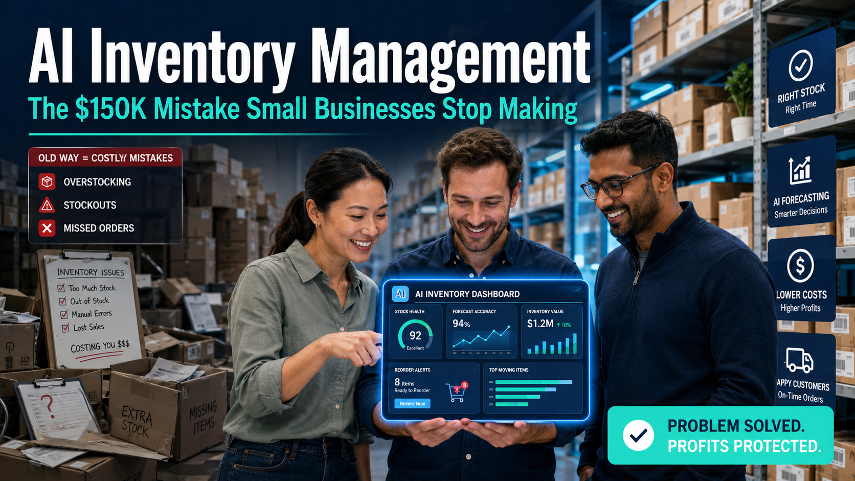 AI Inventory Management: The $150K Mistake Small Businesses Stop Making
