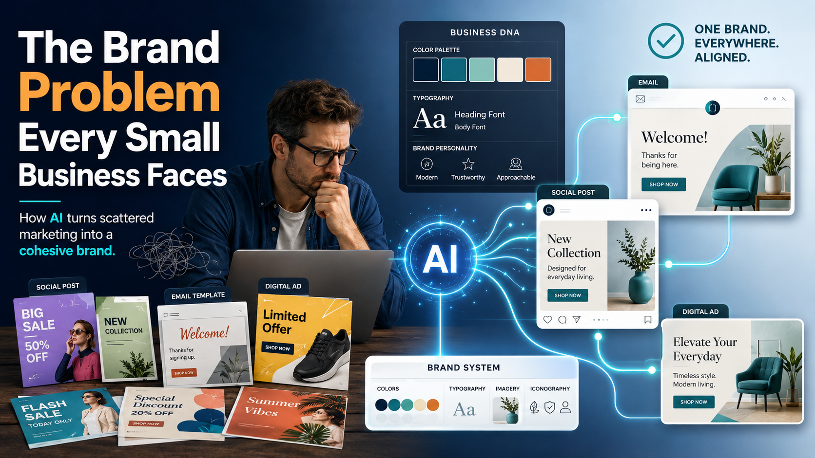 Stop Hiring Designers: How AI Builds Your Brand in Minutes